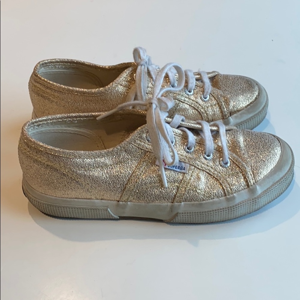 Superga Girls Gold Size 1 Sneakers Good Conition